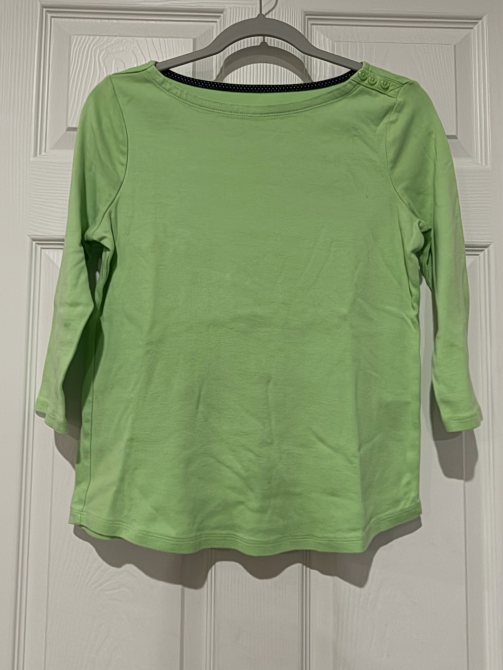 Charter Club Light Green Boatneck 3/4 Sleeve Top